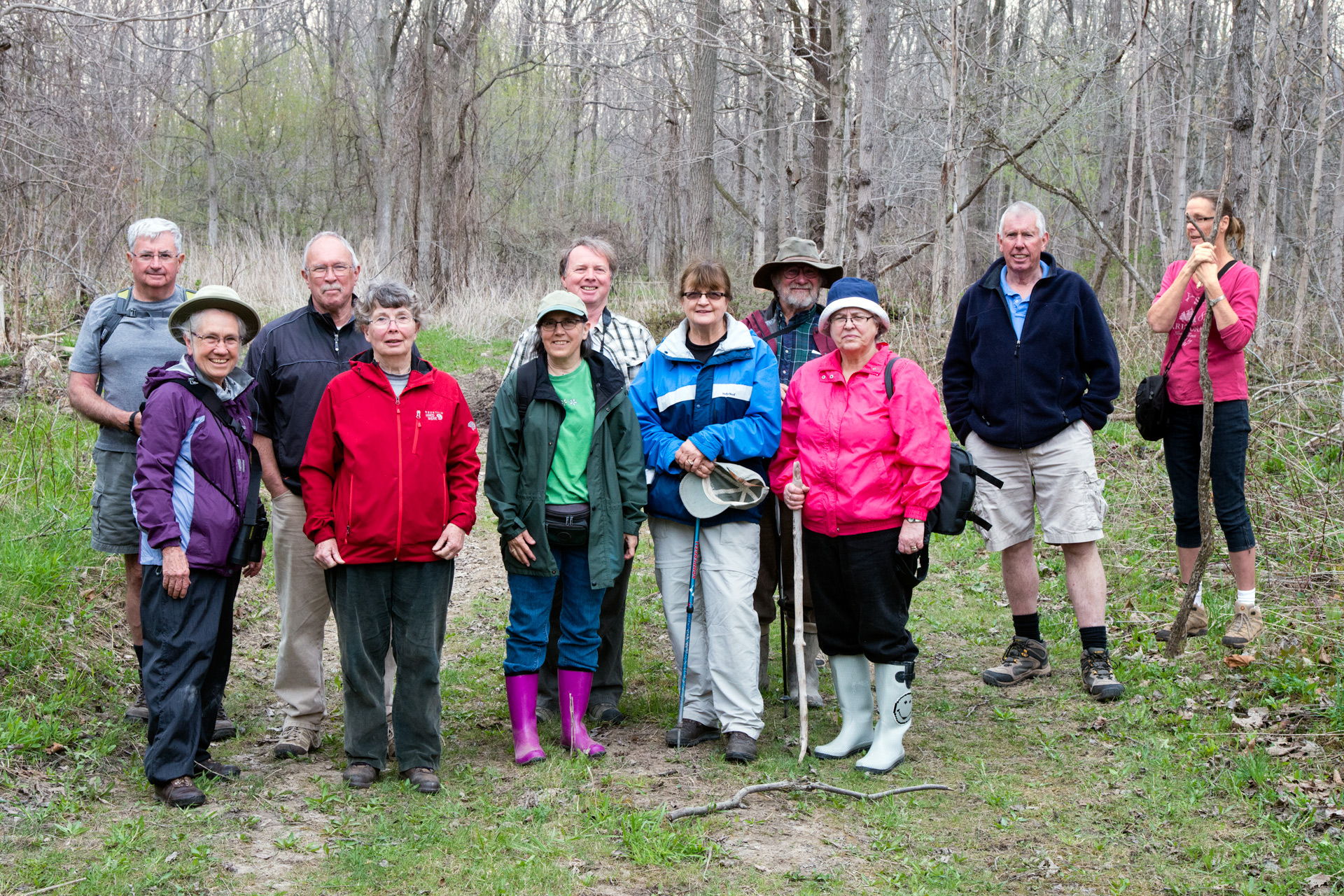 Group from West Elgin Nature Club and our club heading to bluebells in early May.